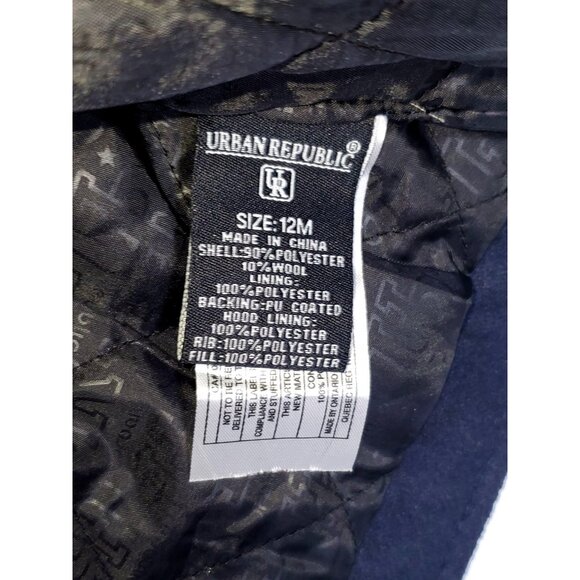 NWT Urban Republic Baby's Navy BlueWool Winter Jacket Size 12 M 1066 - Picture 13 of 13